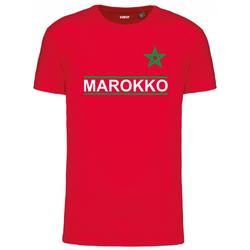 T-shirt Marokko | Rood Marokko Shirt | WK 2022 Voetbal | Marokko Supporter | Rood | maat 3XL